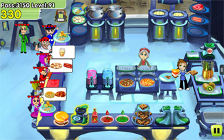 Cooking Dash screenshot: Crater Cafe